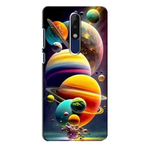 Чохол (ТПУ) з планетами на Nokia 5.1 Plus (X5) (Сонячна система)