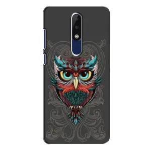 Чехлы с принтом СОВЫ для Nokia 5.1 Plus (X5) (Сова на сером)