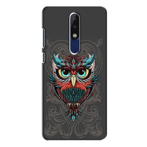 Чехол с рисунком «Сова на сером» для Nokia 5.1 Plus (X5)