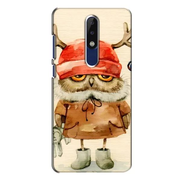 Чехол с рисунком «Сова в шапке» для Nokia 5.1 Plus (X5)