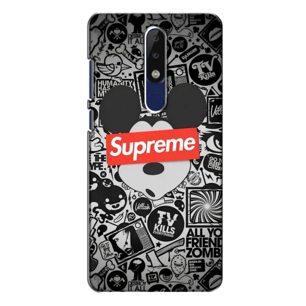 Чехол с рисунком «Supreme Маус» для Nokia 5.1 Plus (X5) Чехол с рисунком «Supreme Маус» для Nokia 5.1 Plus (X5)