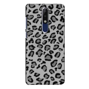 Чехол с леопардовым принтом на Nokia 5.1 Plus (X5) (Темный леопрад)