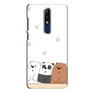 Чехлы с изображением разных животных для Nokia 5.1 Plus (X5) (Удивленные медвеженки)