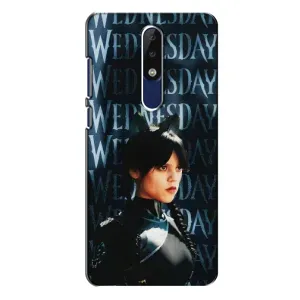 Чехлы с принтом Уэнсдей на Nokia 5.1 Plus (X5) (Уэнздей с ушками)