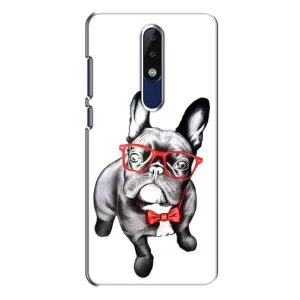 Бампер для Nokia 5.1 Plus (X5) с картинкой "Песики" (В очках)
