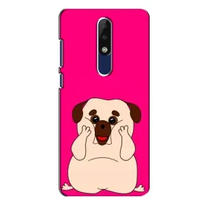 Чехол (ТПУ) Милые собачки для Nokia 5.1 Plus (X5) (Веселый Мопсик)