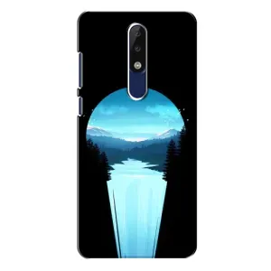 Літній Чохол на Nokia 5.1 Plus (X5) (Синій Водоспад)