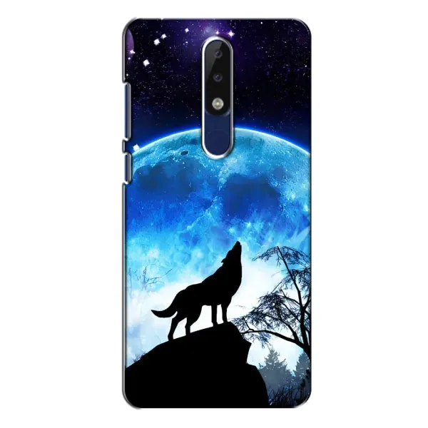 Чехол с рисунком «Воет на луну» для Nokia 5.1 Plus (X5) Чехол с рисунком «Воет на луну» для Nokia 5.1 Plus (X5)