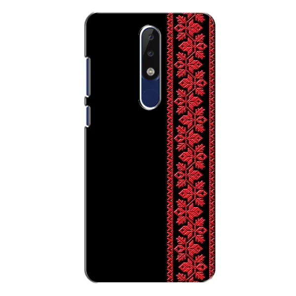 Чехол с рисунком «Вышиванка на черном» для Nokia 5.1 Plus (X5) Чехол с рисунком «Вышиванка на черном» для Nokia 5.1 Plus (X5)