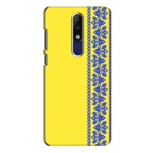 Силиконовый Чехол на Nokia 5.1 Plus (X5) (Вышиванка на желтом)