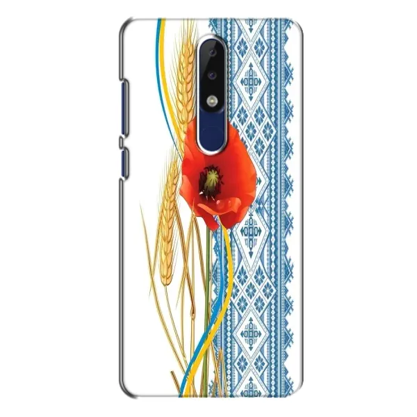Чехол с рисунком «Вышиванка с цветком» для Nokia 5.1 Plus (X5) Чехол с рисунком «Вышиванка с цветком» для Nokia 5.1 Plus (X5)