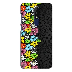Чехол с Цветами для Nokia 5.1 Plus (X5) (Яркие цветы)