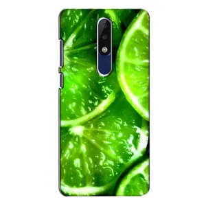 Чехол с изображением вкусной еды для Nokia 5.1 Plus (X5) (Яркий ЛАЙМ)