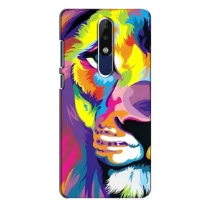 Чехол с картинкой на Nokia 5.1 Plus (X5) (Яркий Лев)