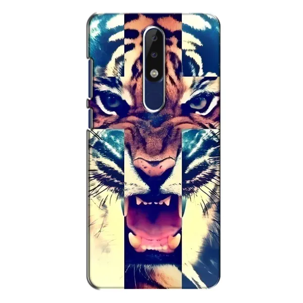 Чехол с рисунком «Яркий Тигр» для Nokia 5.1 Plus (X5)