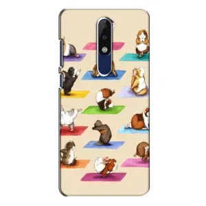 Чехол с Прикольным принтом на Nokia 5.1 Plus (X5) (Ёга свинок)