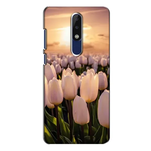 Чехол с рисунком «Закат с цветами» для Nokia 5.1 Plus (X5) Чехол с рисунком «Закат с цветами» для Nokia 5.1 Plus (X5)