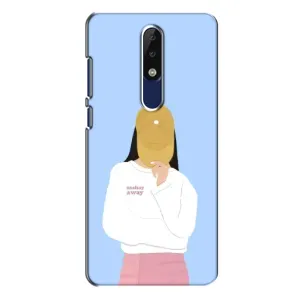 Силиконовый Чехол на Nokia 5.1 Plus (X5) с картинкой Стильных Девушек (Желтая кепка)
