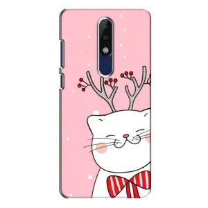 Чехол на тематику: Коты для Nokia 5.1 Plus (X5) (Зимний кот)