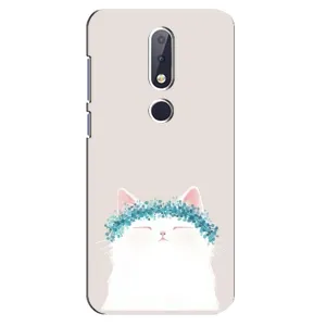 Чохол на тематику: Коти для Nokia 6.1 Plus (Білий котик)