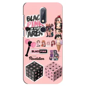 Чохли з картинкою для Nokia 6.1 Plus (BLACK PINK колаж)