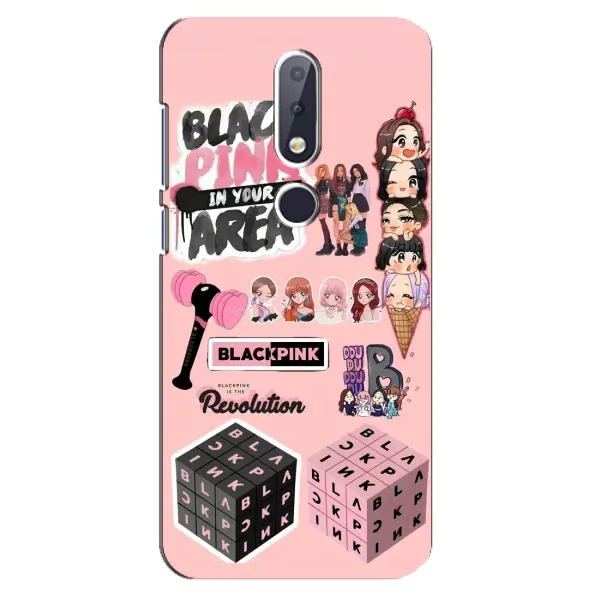 Чехол с рисунком «BLACK PINK коллаж» для Nokia 6.1 Plus