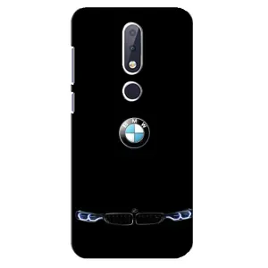 Силіконовий бампер з картинкою машини на Nokia 6.1 Plus (Чорний BMW)
