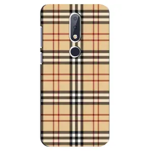 Чехол с рисунком «Burberry стиль» для Nokia 6.1 Plus