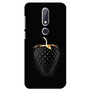Чохол з зображенням смачної їжі для Nokia 6.1 Plus (Чорна полуниця)