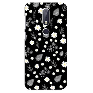 Чохли з тематикою "КВІТИ" на Nokia 6.1 Plus (цвітіння на чорному)
