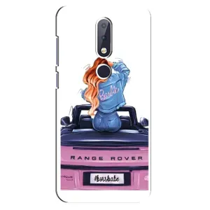 Силиконовый Чехол на Nokia 6.1 Plus с картинкой Стильных Девушек (Девушка на машине)