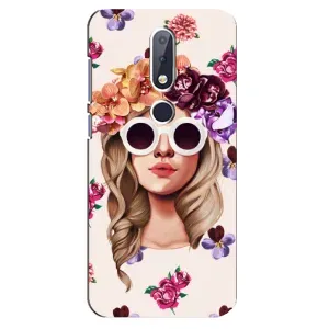 Чехол с картинкой Модные Девчонки Nokia 6.1 Plus (Девушка в очках)
