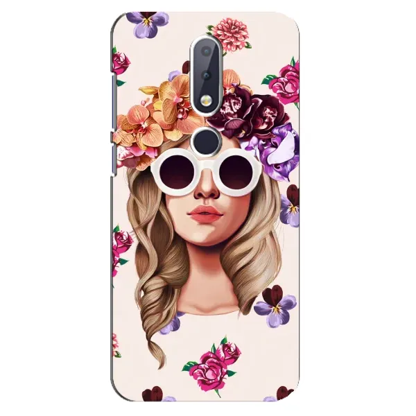 Чехол с рисунком «Девушка в очках» для Nokia 6.1 Plus