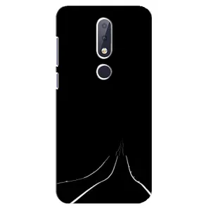 Чехол с картинками на черном фоне для Nokia 6.1 Plus (Дорога)