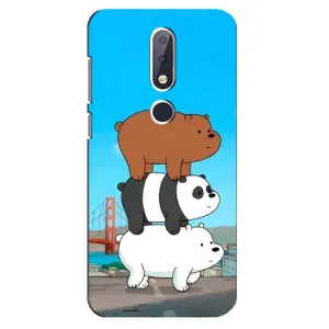 Чехлы с Пандами на Nokia 6.1 Plus (Друзья)