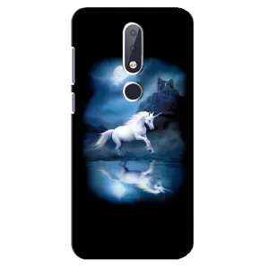Чехол с рисунком «Единорог» для Nokia 6.1 Plus