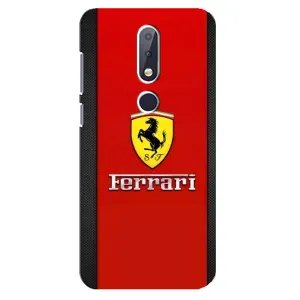 Силіконовий бампер з картинкою машини на Nokia 6.1 Plus (Ferrari Logo)