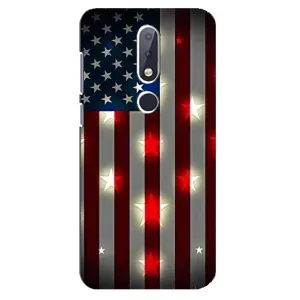 Чехол Флаг USA для Nokia 6.1 Plus (Флаг США 2)