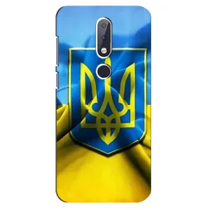 Чехол с картинкой (Патриотический ГЕРБ) на Nokia 6.1 Plus (Герб и Флаг Украины)