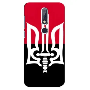 Чехлы УПА (Красно-Чёрный) на Nokia 6.1 Plus (Герб Украины)