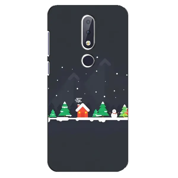 Чехол с рисунком «Город зимний» для Nokia 6.1 Plus Чехол с рисунком «Город зимний» для Nokia 6.1 Plus