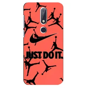 Силіконовый Чохол Nike Air Jordan на Нокіа 6.1 Плюс (Just Do It)