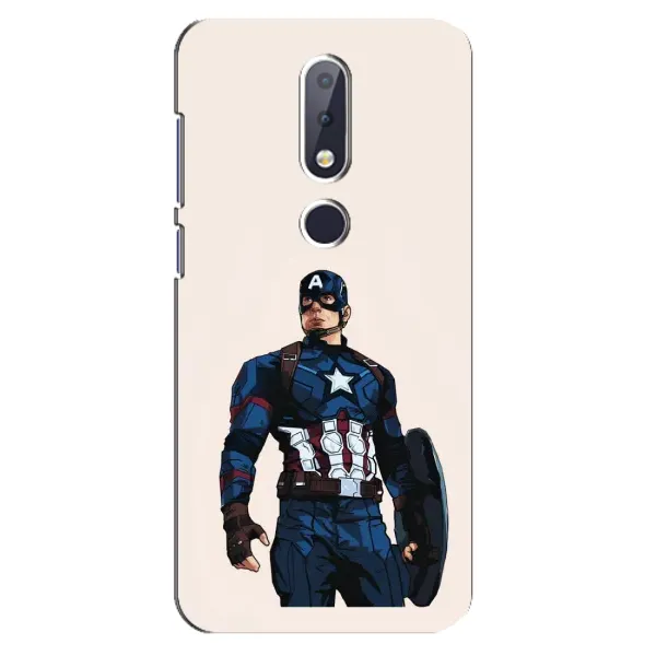 Чехол с рисунком «Капитан Америка» для Nokia 6.1 Plus Чехол с рисунком «Капитан Америка» для Nokia 6.1 Plus
