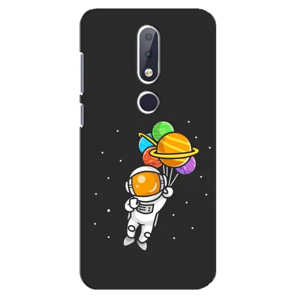 Чехол с рисунком «Космонавт с шариками» для Nokia 6.1 Plus Чехол с рисунком «Космонавт с шариками» для Nokia 6.1 Plus