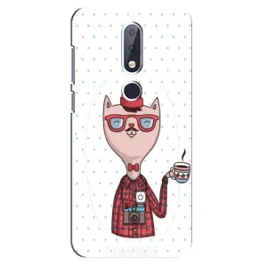 Чехол с рисунком «Кот аристократ» для Nokia 6.1 Plus