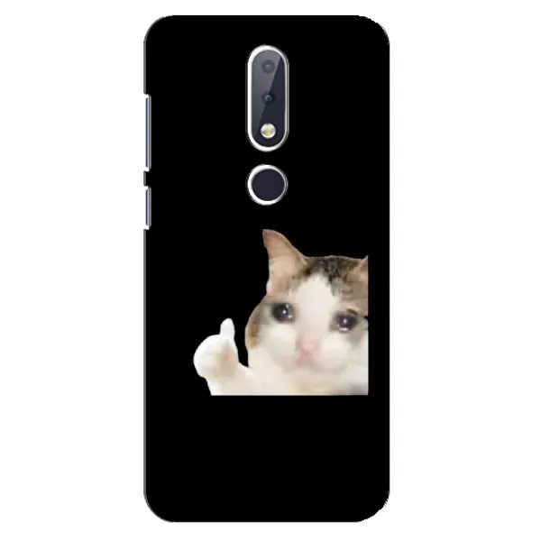 Чехол с рисунком «Кот в слезах» для Nokia 6.1 Plus Чехол с рисунком «Кот в слезах» для Nokia 6.1 Plus