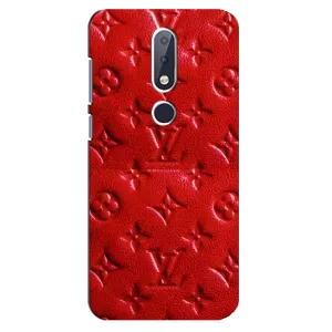 Текстурний Чохол Louis Vuitton для Нокіа 6.1 Плюс (Червоний ЛВ)