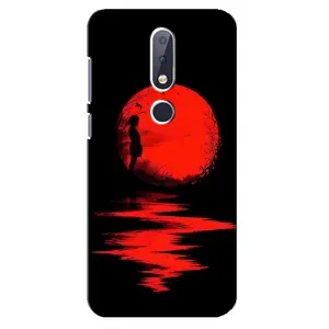 Чохол з малюнком «Червоний Захід сонця» для Nokia 6.1 Plus