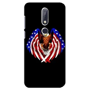 Чехол Флаг USA для Nokia 6.1 Plus (Крылья США)