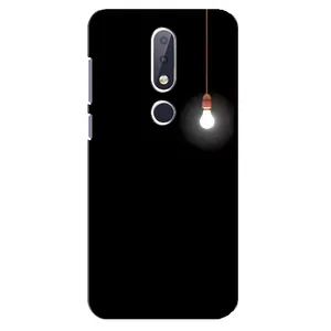 Чехол с картинками на черном фоне для Nokia 6.1 Plus (Лампочка)